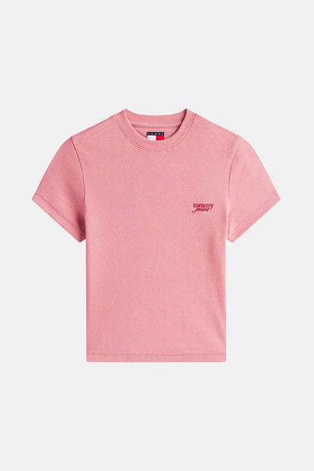 Top uni manche courte Rose - TOMMY JEANS