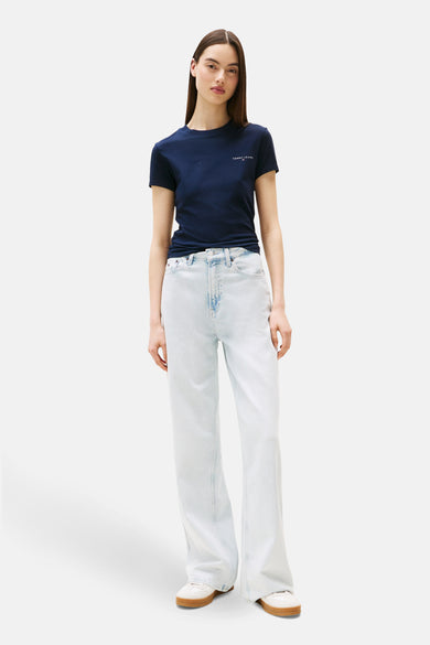 Top uni manche courte Bleu - TOMMY JEANS