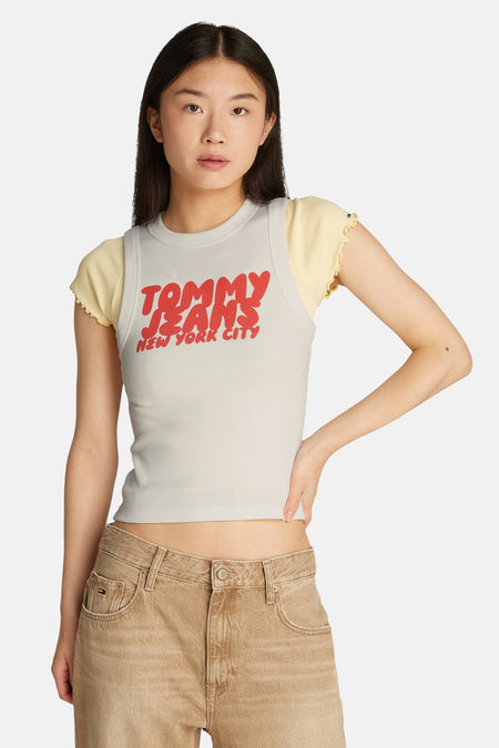 Top (sans manches) Blanc - TOMMY JEANS