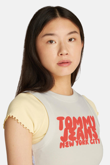 Top (sans manches) Blanc - TOMMY JEANS
