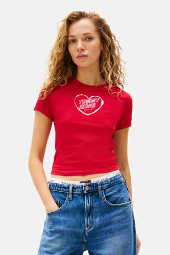 T-shirt à manches courtes - rouge - TOMMY JEANS - 4