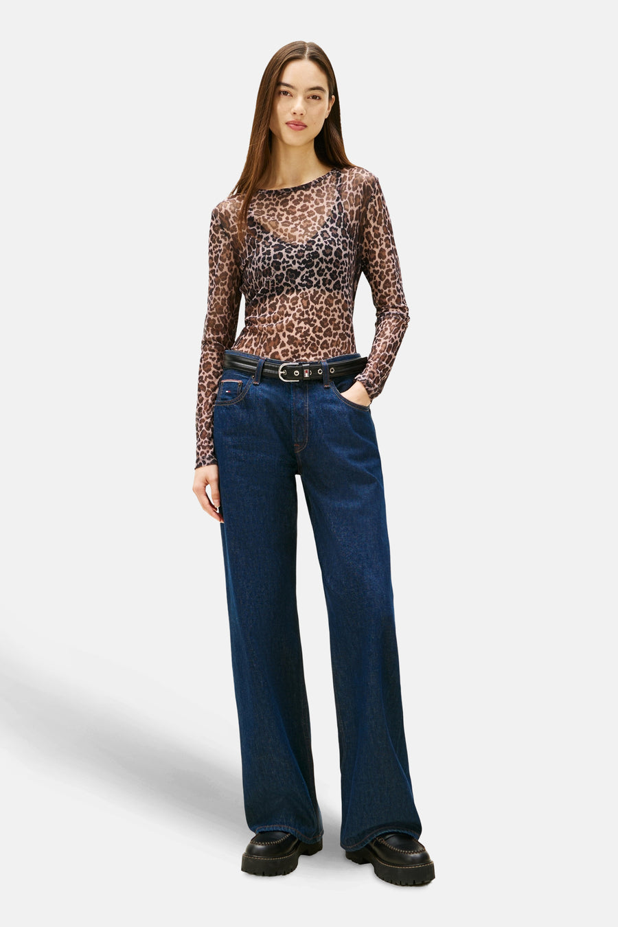 T-shirt à manches longues - brun - TOMMY JEANS