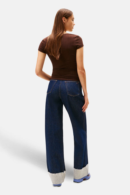Top (manches courtes) brun - TOMMY JEANS