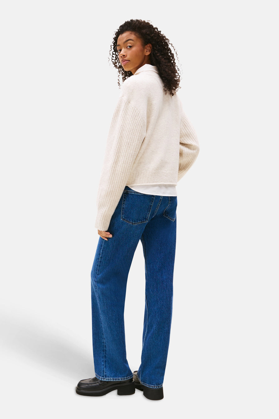 Pull à col rond - écru - TOMMY JEANS