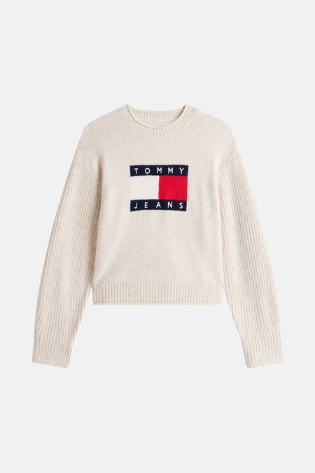 Pull à col rond - écru