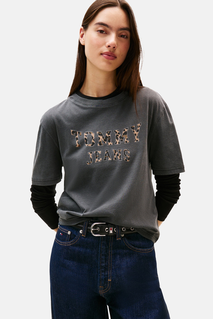 T-shirt à manches courtes - Gris - TOMMY JEANS