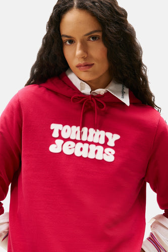 Sweat à capuche - rose - TOMMY JEANS