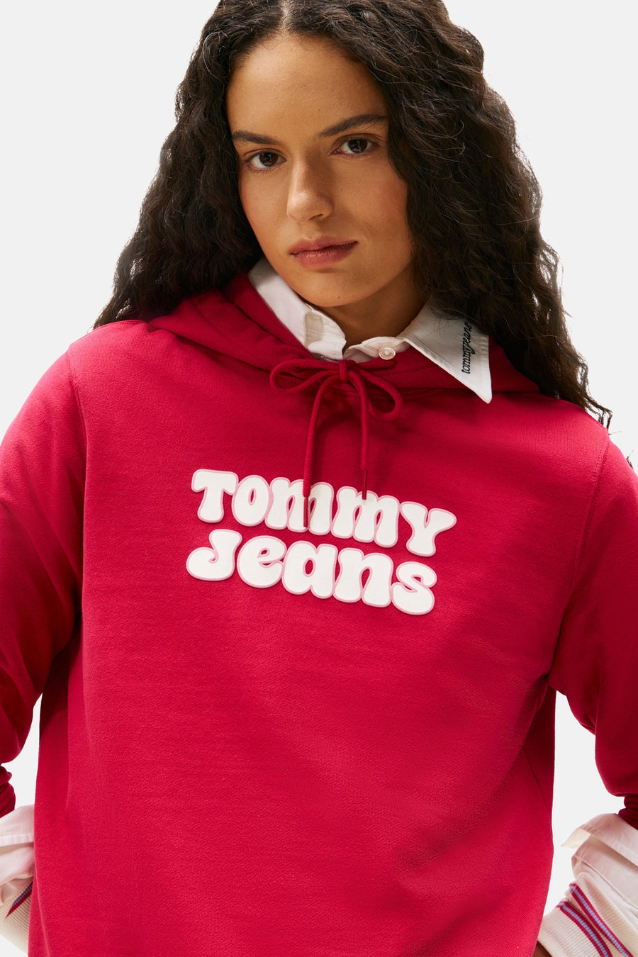 Sweat à capuche - rose - TOMMY JEANS