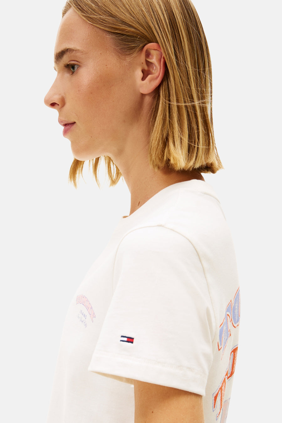 T-shirt à manches courtes - Écru - TOMMY JEANS