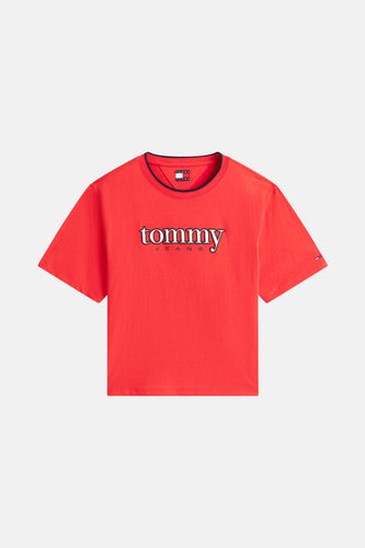 Rood Tommy Jeans T-shirt.