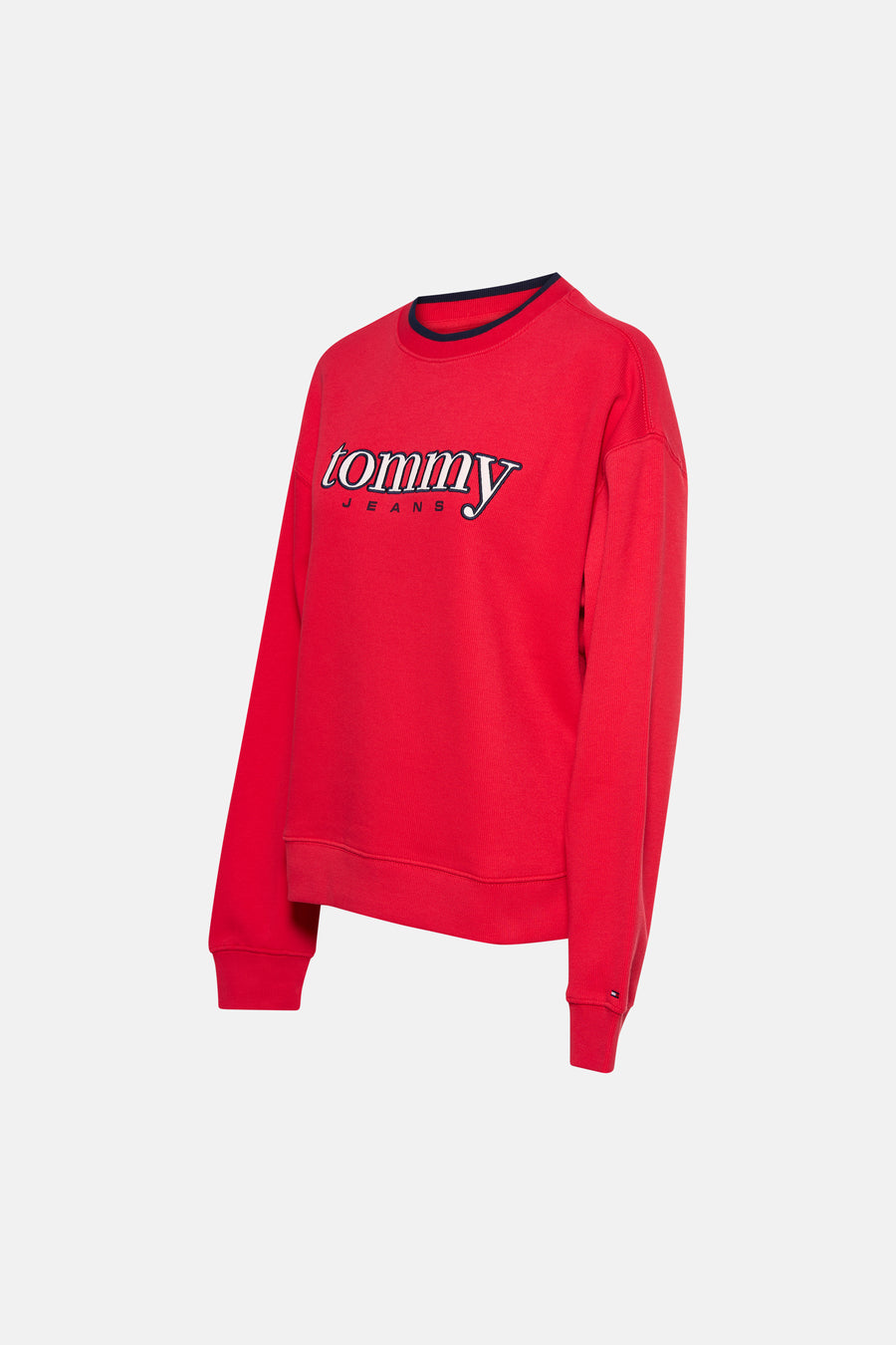 Rode sweater van TOMMY JEANS, met lange mouwen en een ronde halslijn.