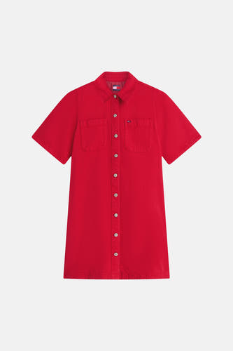 Robe à manches courtes - rouge