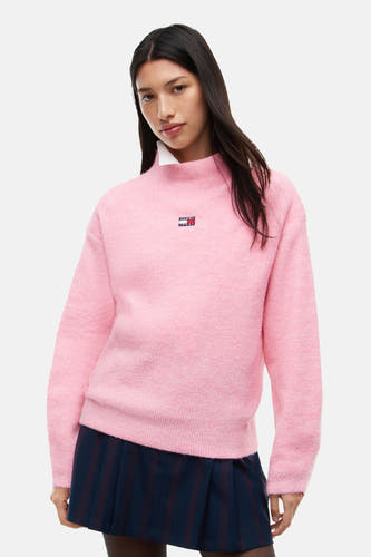 Pull col O rose - TOMMY JEANS