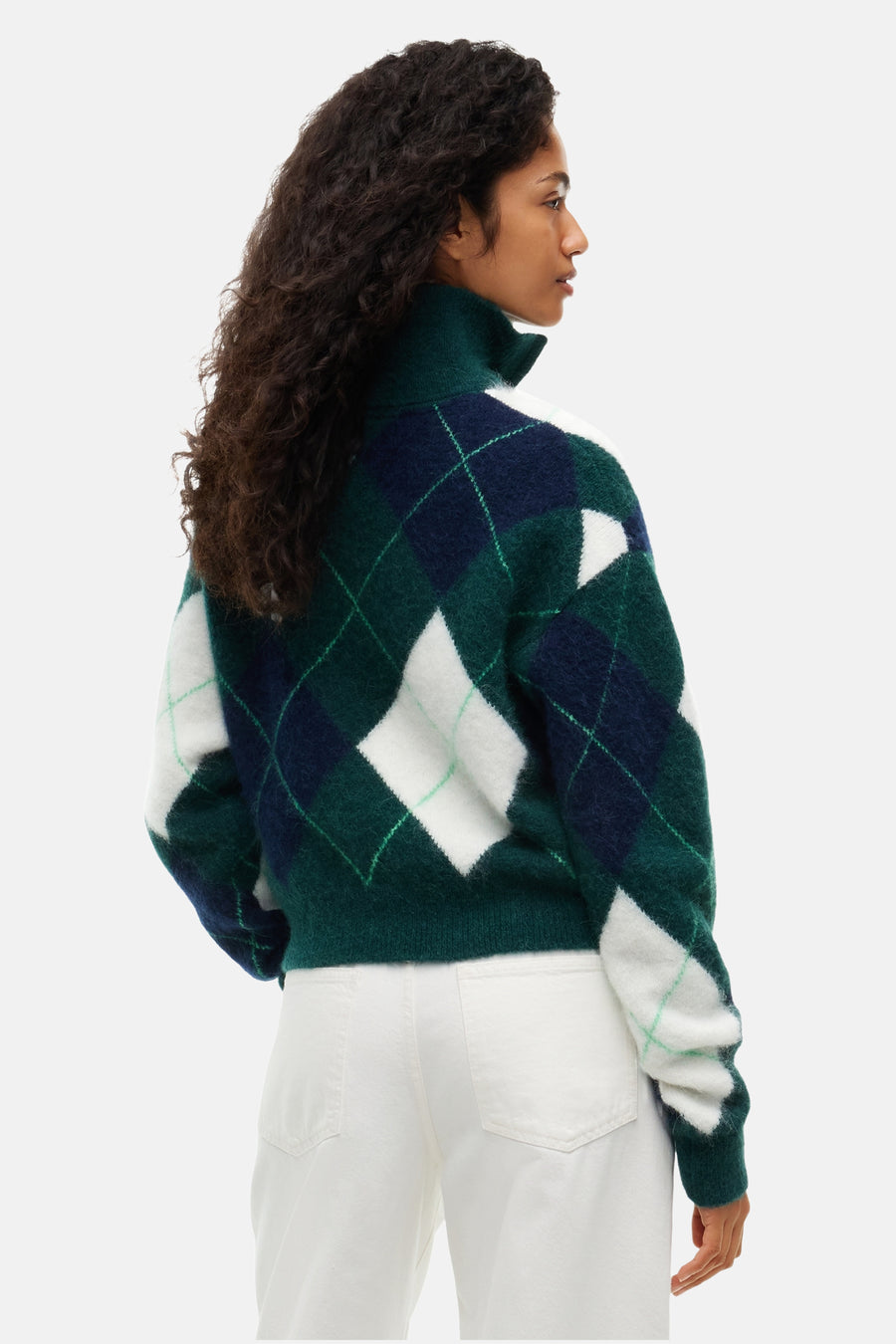 Pull col O vert - TOMMY JEANS