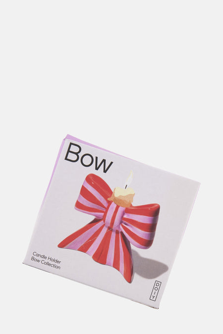 Cadeau multicolore de DOIY, avec un support à bougies à rayures.
