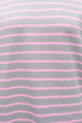 T-shirt multicolore ENVII à motif rayé dans les tons de gris et de rose.