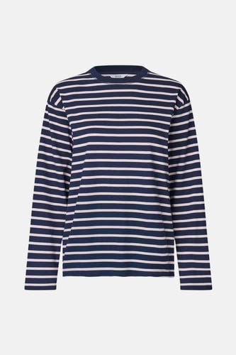 T-shirt rayé bleu avec longues manches d'ENVII.