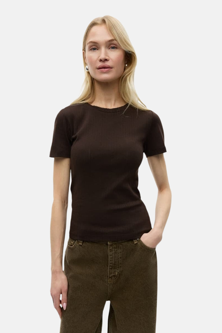 T-shirt à manches courtes - brun