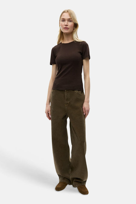 Top uni manche courte brun - ENVII