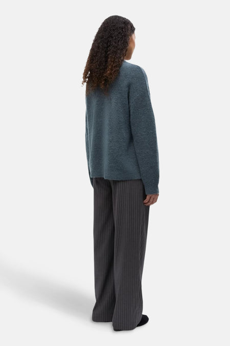 Pull à col rond - bleu