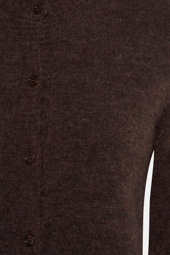 Bruin vest van ENVII, met knoopsluiting en een zachte, geweven textuur.
