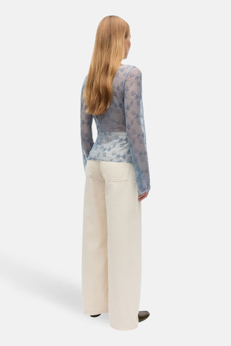 Blouse à manches longues - bleu