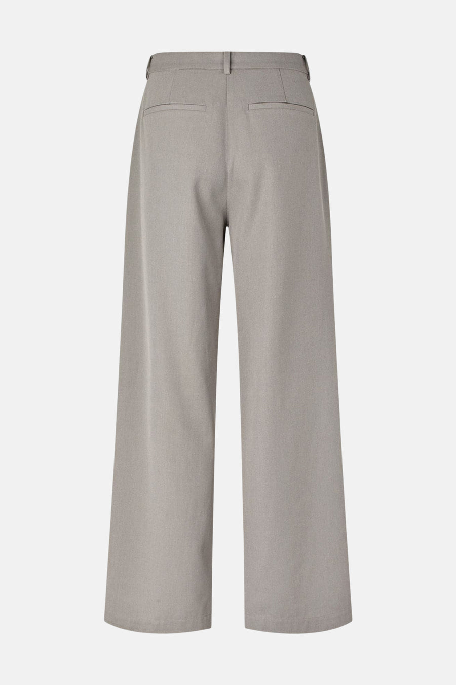 Pantalon beige ENVII, à jambes larges et poches arrière.
