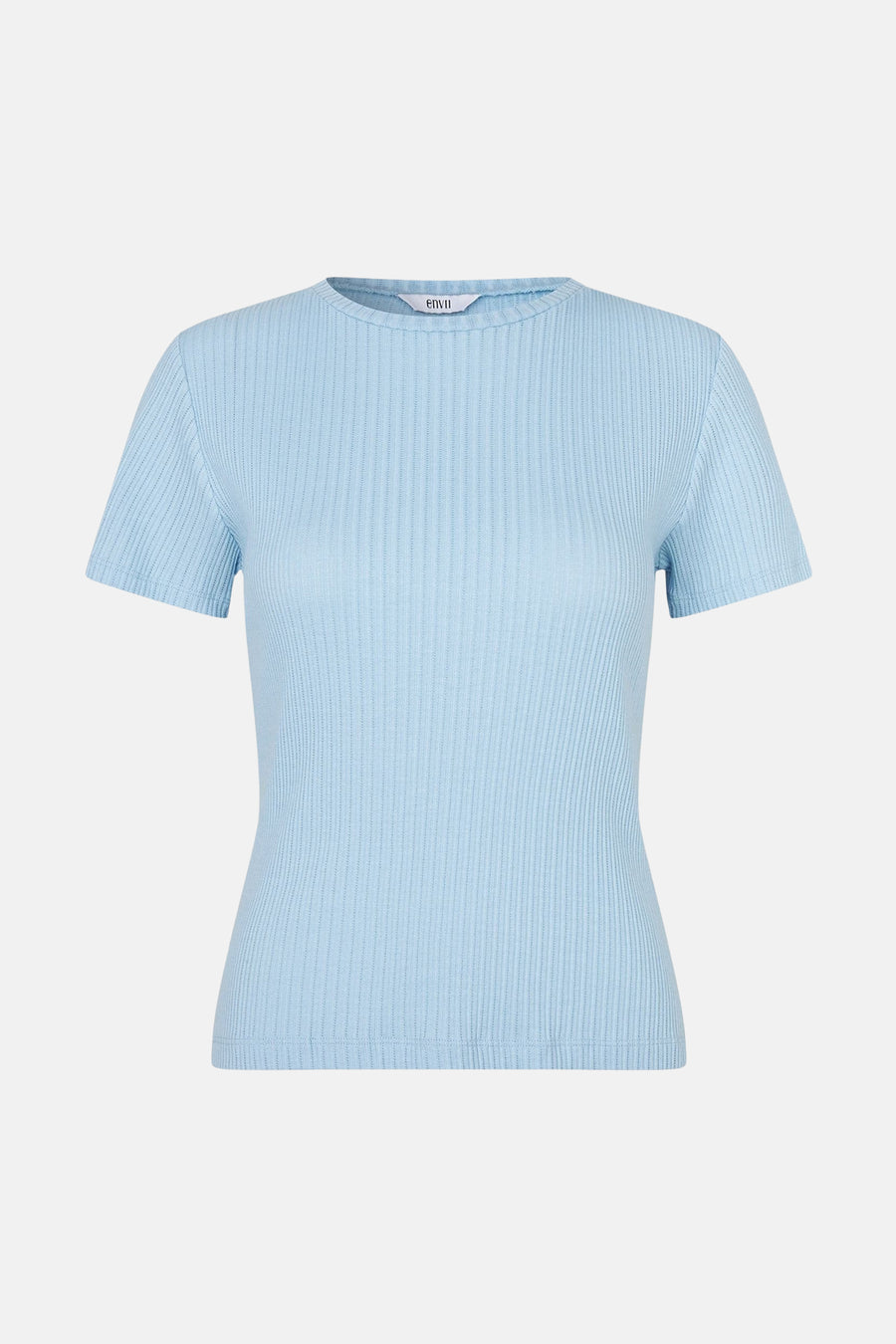 T-shirt bleu à manches courtes avec côtes de ENVII.