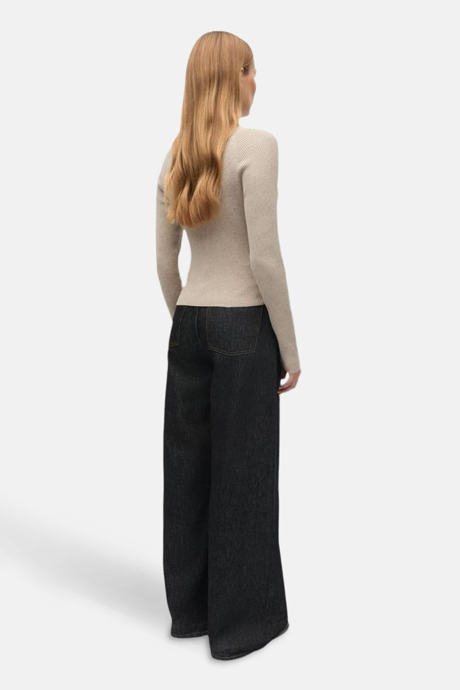 Pull à col rond - beige - ENVII