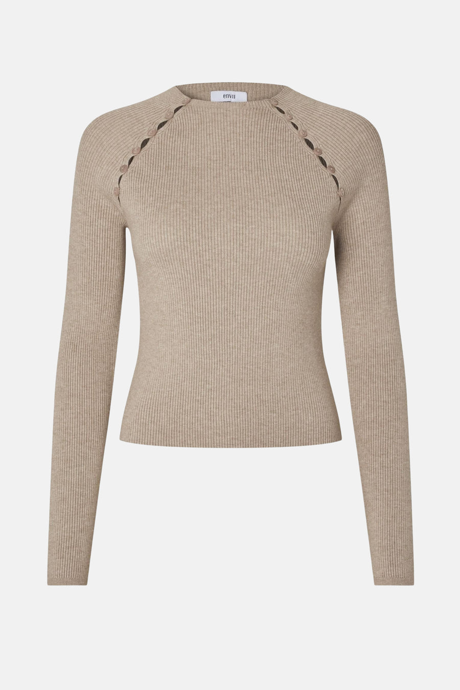 Pull à col rond - beige - ENVII