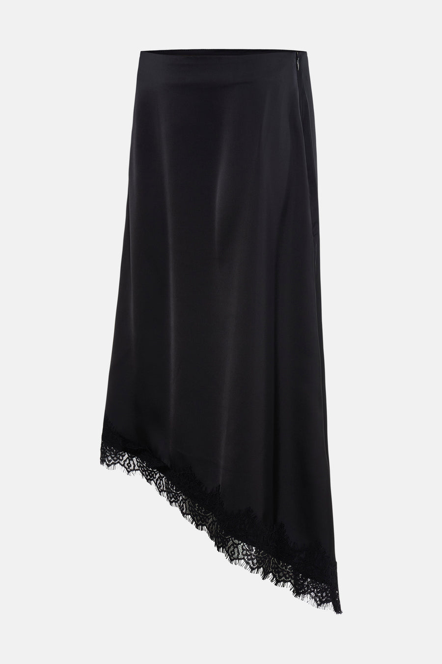 Robe noire d'ENVII, avec un zoom asymétrique et des détails sur les bords.