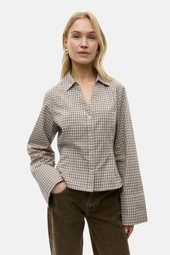 Chemise à manches longues - beige