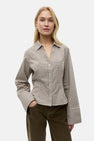 Chemise à manches longues - beige