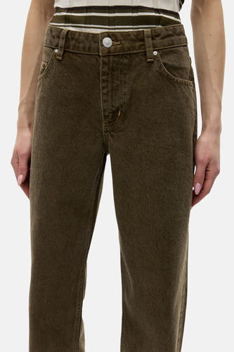 Pantalon 5 poches - vert