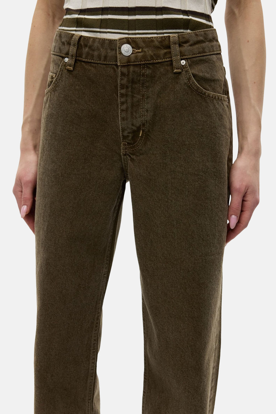 Pantalon 5 poches - vert
