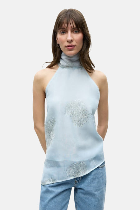 Blouse sans manches - bleu