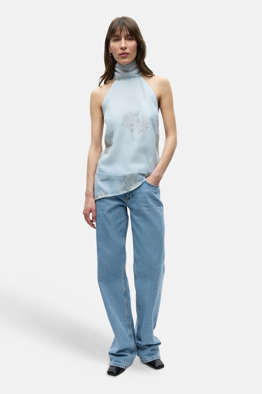 Blouse sans manches - bleu