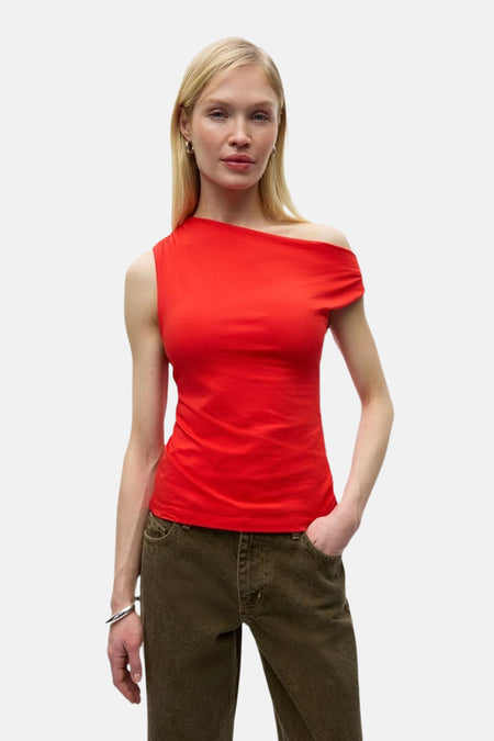 Top uni manche courte rouge - ENVII