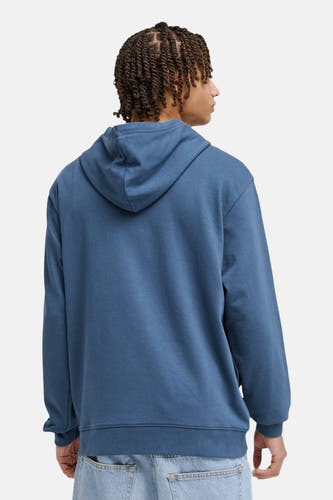 Sweatshirt à capuche bleu de DC SHOES, vu de dos, de couleur unie et à la coupe décontractée.