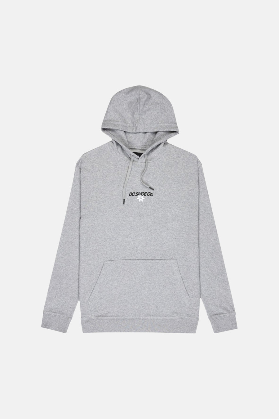 Sweat à capuche gris de DC Shoes, avec logo sur la poitrine et une poche kangourou.