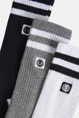 Chaussettes multicolores d'ELEMENT, avec des rayures et un patch logo.