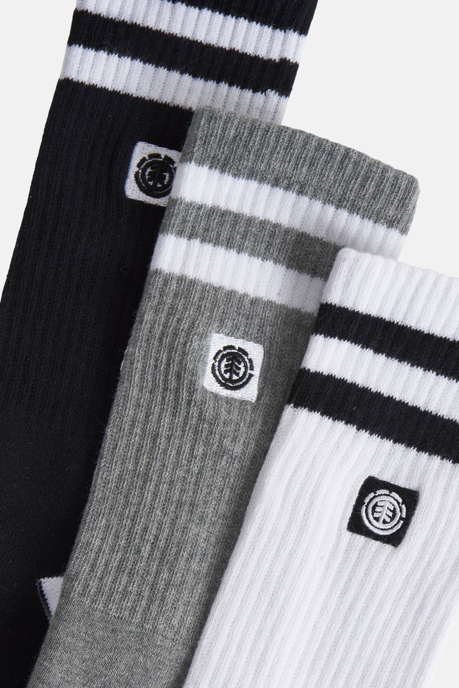 Chaussettes multicolores d'ELEMENT, avec des rayures et un patch logo.