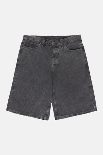 Short en jean gris d'ELEMENT, avec une texture délavée et des poches en jean classiques.