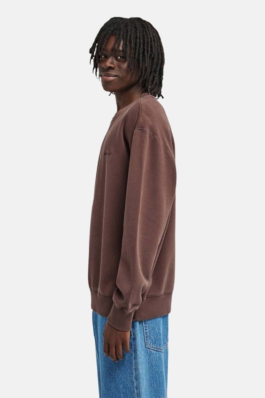 Sweat col O - brun