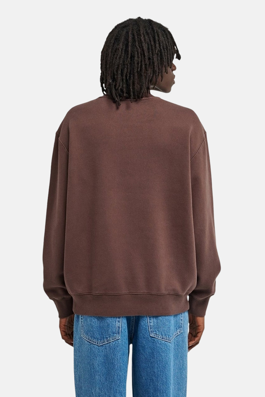 Sweat col O - brun