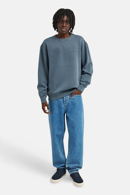 Sweat col O - bleu