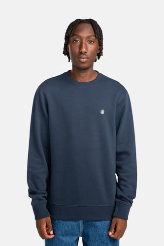 Gilet bleu avec col rond d'ELEMENT, design simple avec petit logo sur la poitrine.