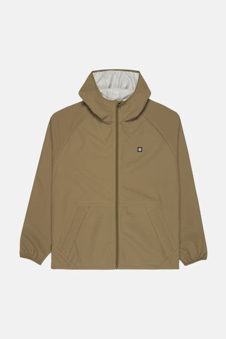 Imperméable à capuche ELEMENT avec fermeture éclair et poches avant.