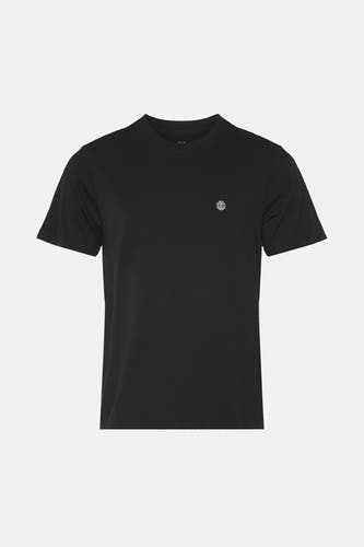 T-shirt noir à manches courtes d'ELEMENT, avec petit logo sur la poitrine.