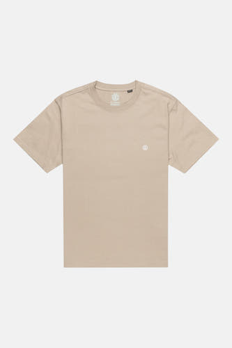 T-shirt beige à manches courtes d'ELEMENT, avec un petit logo sur la poitrine.